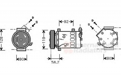 VAN WEZEL 0900k061 -  Компрессор, кондиционер